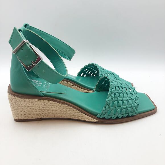 Vince Camuto Womens Bretandi Espadrille Wedge Heel Sandals Size 7.5 Ocean NIB - Picture 2 of 11